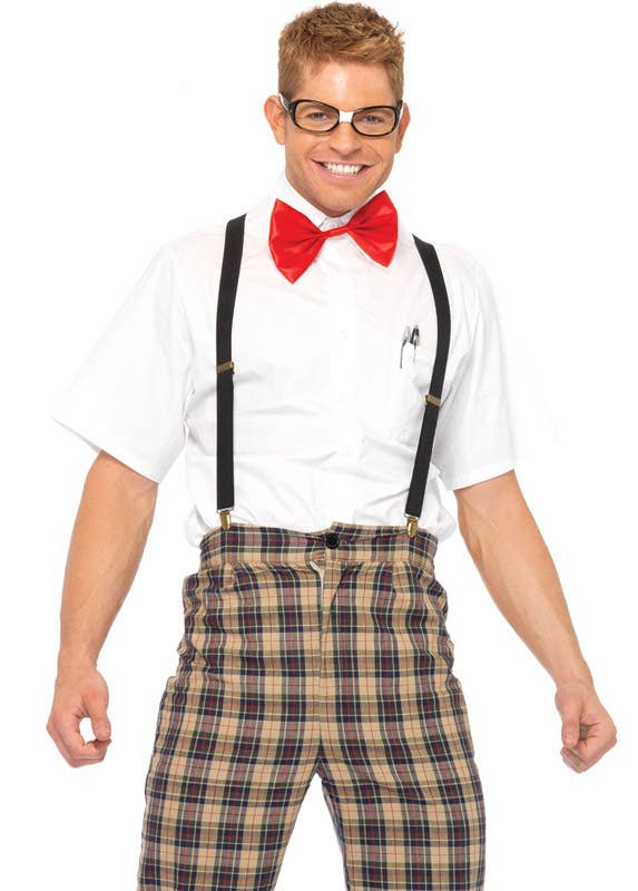 1950's Nerd Men's Schoolboy Fancy Dress Costume Close Up Image