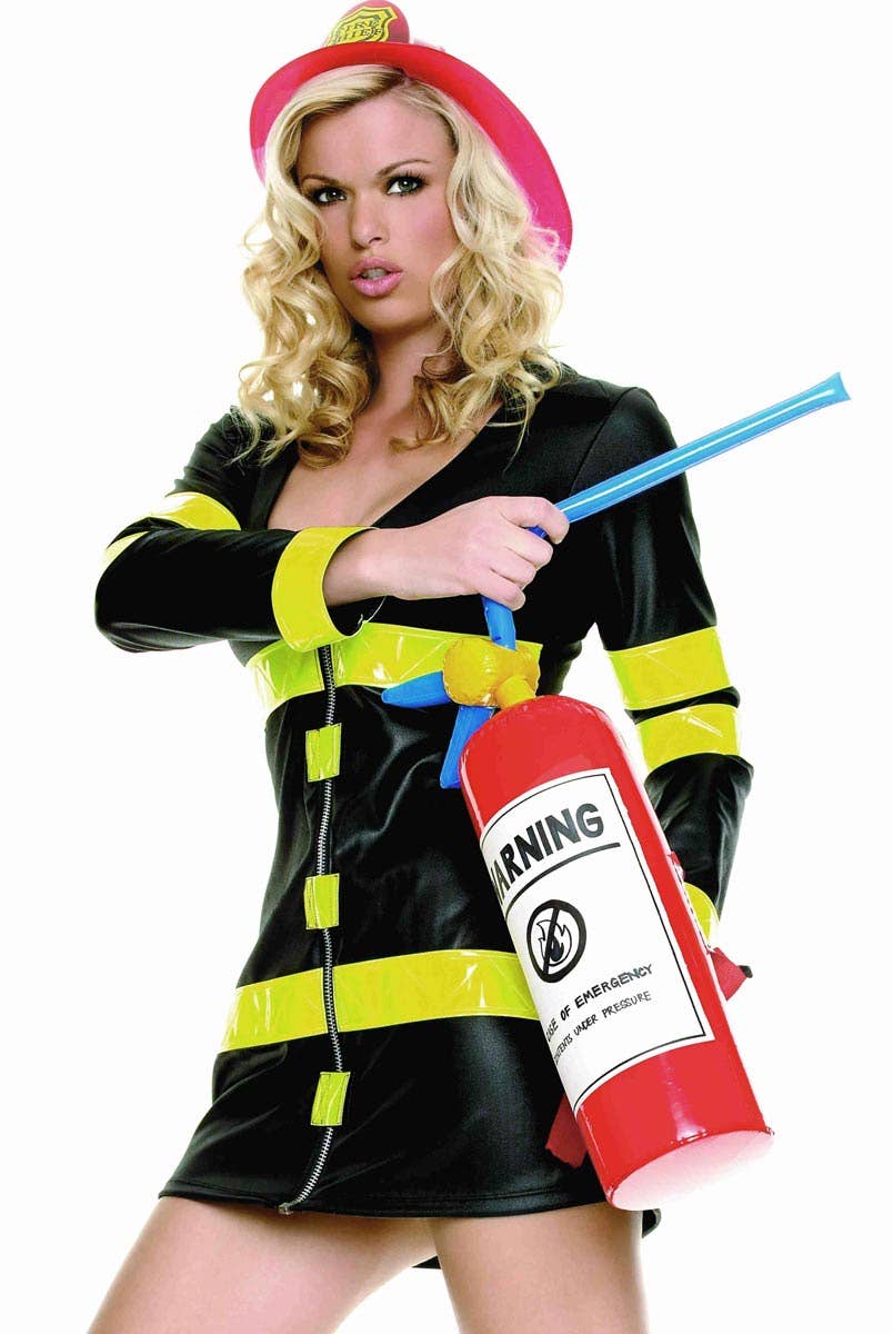 Novelty Inflatable Fire Extinguisher Costume Accessory - Alternative Image