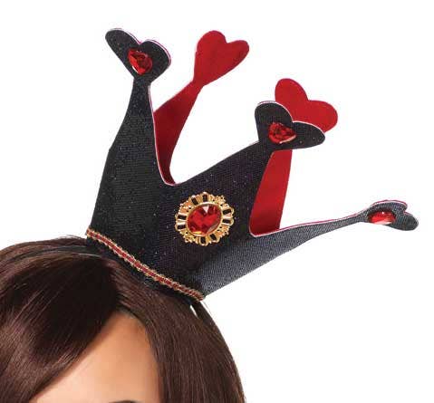 Women's Queen Of Hearts Costume Crown Accessory Set