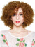 Medium Brown Womens Lace Front Curly Disco Diva Fashion Wig - Front Image