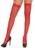 Image of Lace Top Womens Red Fishnet Thigh High Stockings