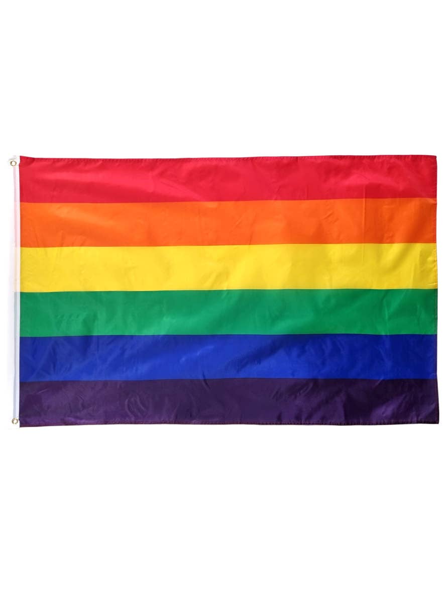 Image of 90cm x 150cm Large Rainbow Flag with Eyelets