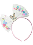 Image of Adorable Clear Vinyl Easter Bow Costume Headband