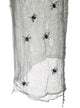 Image of Netted Grey Gauze with Spiders Halloween Decoration