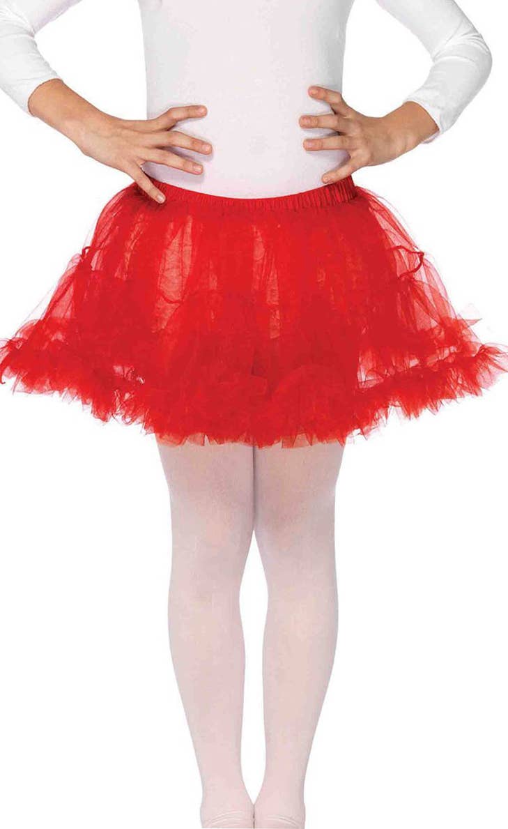 Girl's Red Tutu Petticoat Costume Accessory Main Image