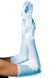 Deluxe Blue Satin Extra Long Costume Gloves