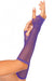 Womens Purple Long Fishnet Fingerless 80s Costume Gloves - Main Image
