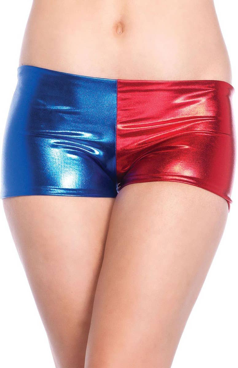 Red and Blue Booty Shorts Women's Costume Accessory Main Image