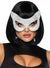 Half Face Silver Rhinestone Cat Eyes Costume Mask