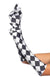 Black And White Harlequin Costume Gloves Main Image