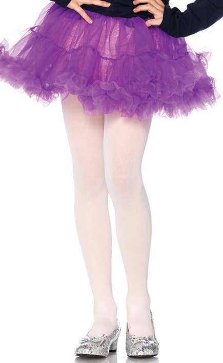 Purple Fluffy 1980s Petticoat | Girls Purple Tutu Costume Accessory