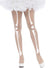 White Skeleton Bone Halloween Costume Accessory Stocking - Main Image