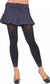 Women's Opaque Black Footless Tights with Lace Trim Main Image