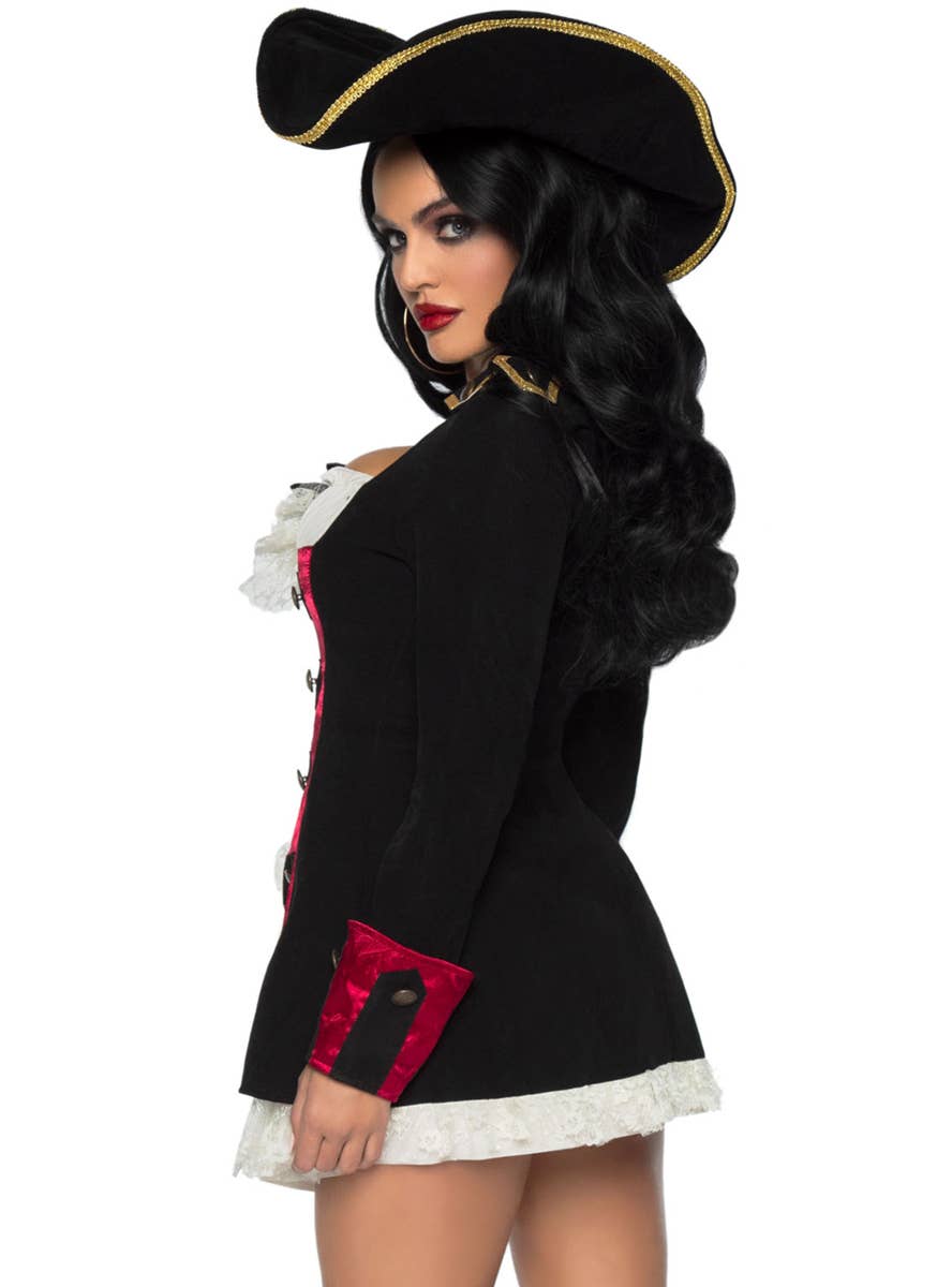 Deluxe Pirate Captain Womens Costume - Back Image