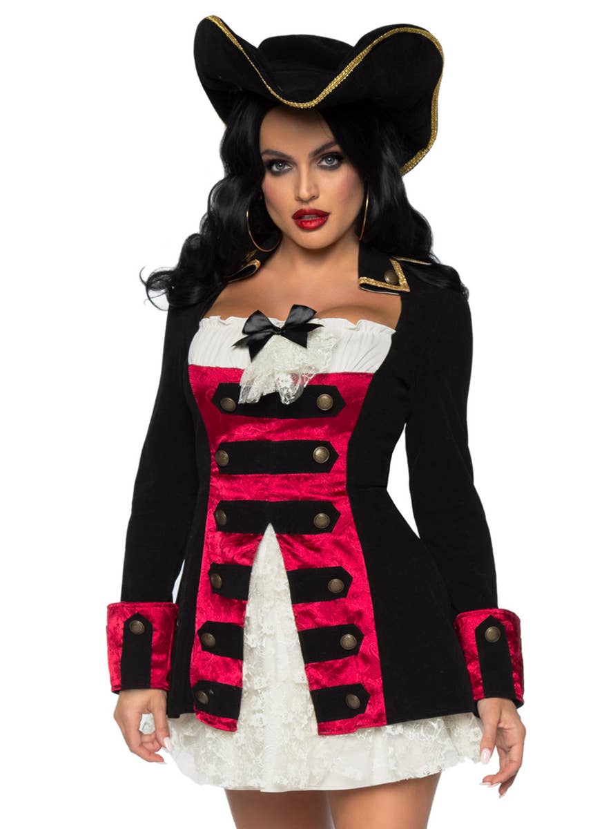 Deluxe Pirate Captain Womens Costume - Front Alt Image