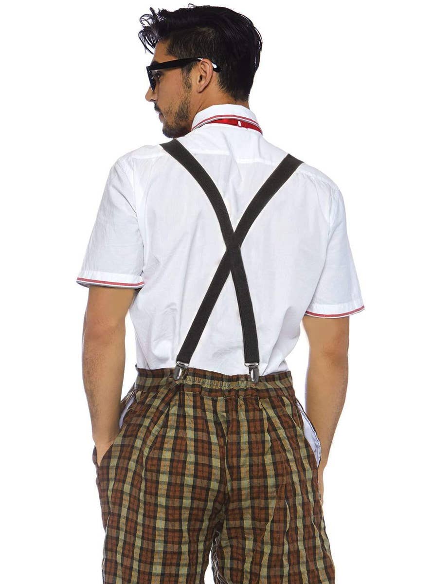 1950's Nerd Men's Schoolboy Fancy Dress Costume Back Close Up Image