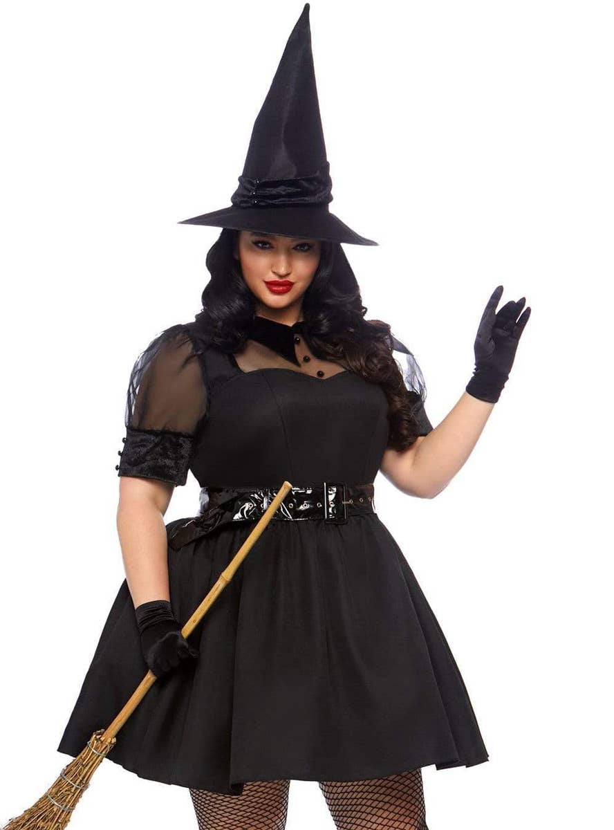 Plus Size Witch Women's Sexy Halloween Costume Front Image 