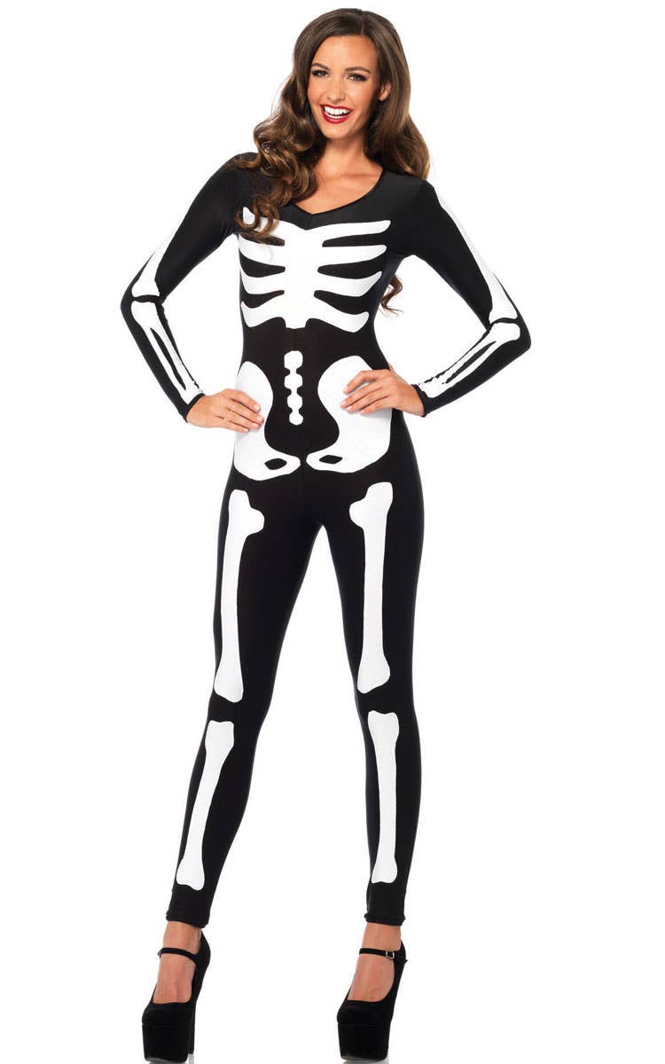 Day of the Dead Women's Skeleton Costume Alternate Image 2