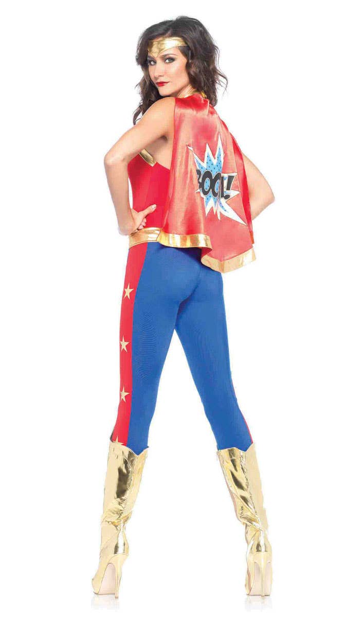 Women's Classic Comic Book Superhero Costume Back Image