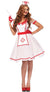 Red Polka Dot Retro Nurse Costume for Women Front Image