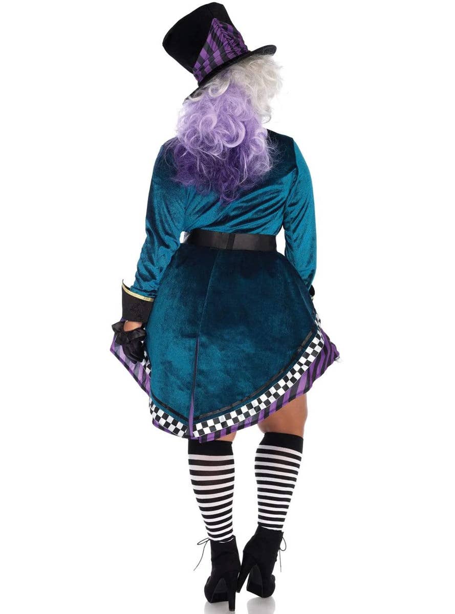 Plus Size Mad Hatter Alice in Wonderland Costume For Women Back mage