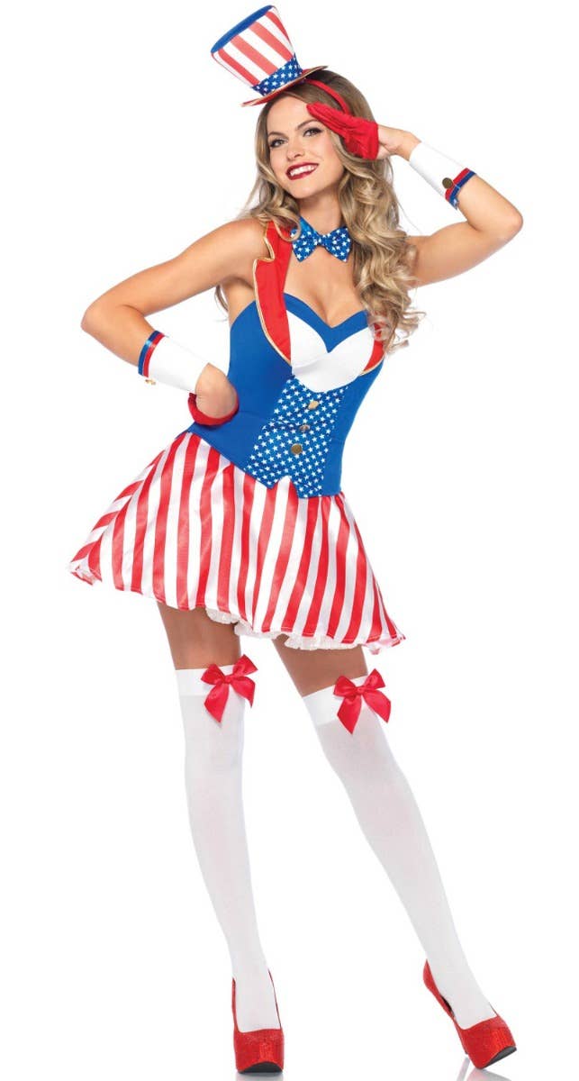 Women's July 4th Sexy Fancy Dress Costume Front Image