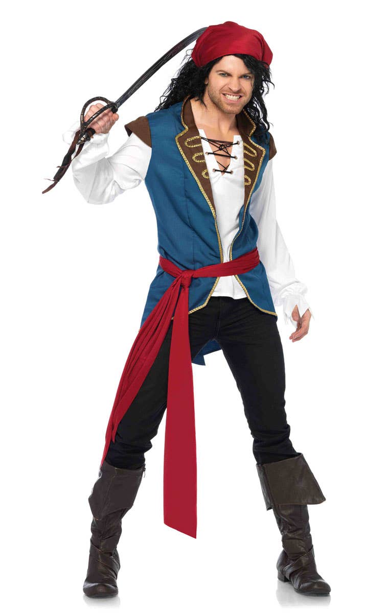 Men's Pirate Fancy Dress Costume Main Image