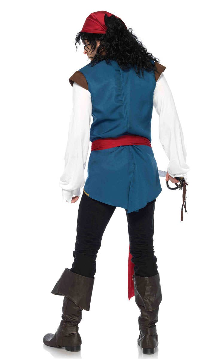 Men's Pirate Fancy Dress Costume Back Image