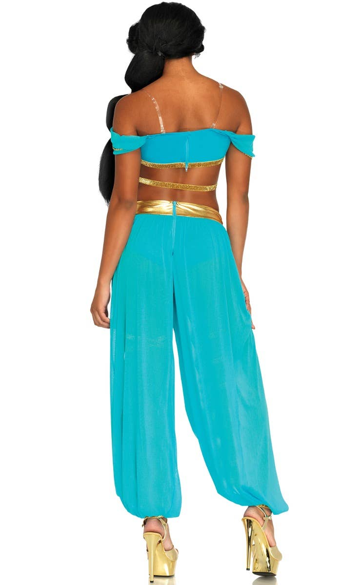 Oasis Princess Womens Sexy Jasmine Fancy Dress Costume - Back Image