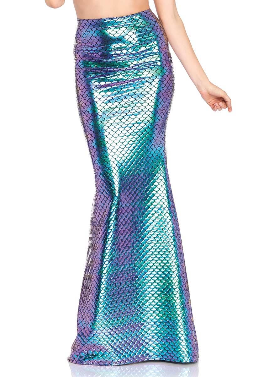 Women's Iridescent Mermaid Costume Skirt Close Main Image