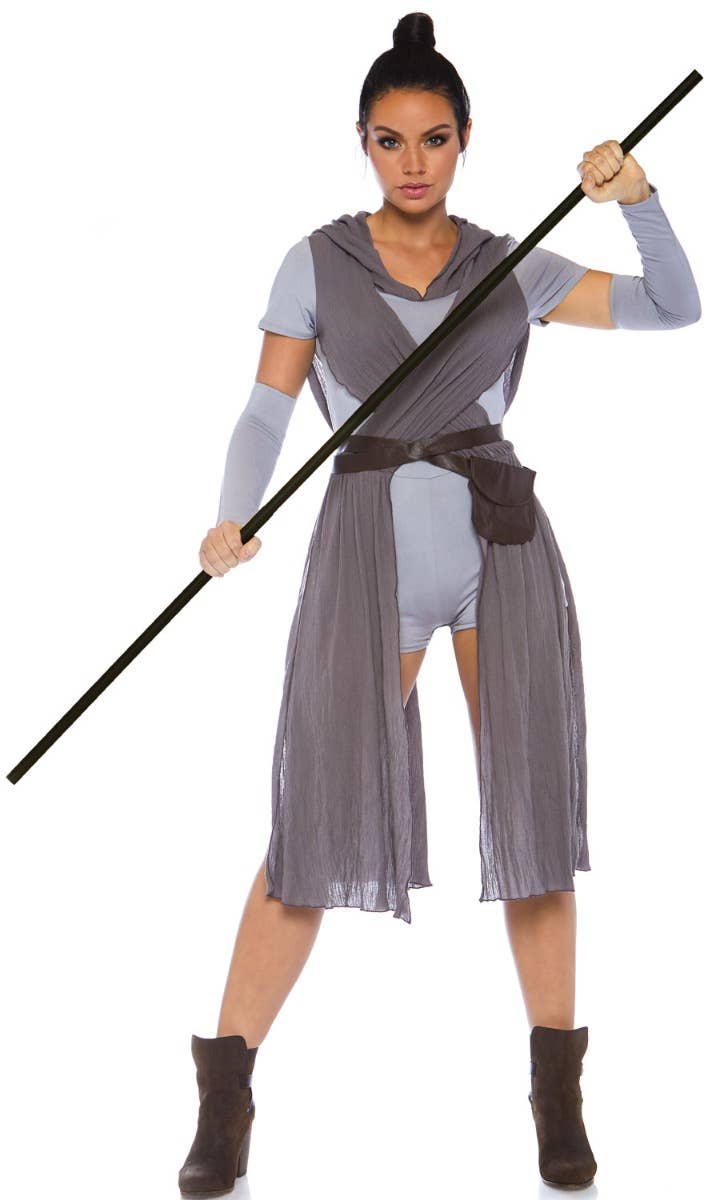 Star Wars Deluxe Womens Rey Costume - Front Image