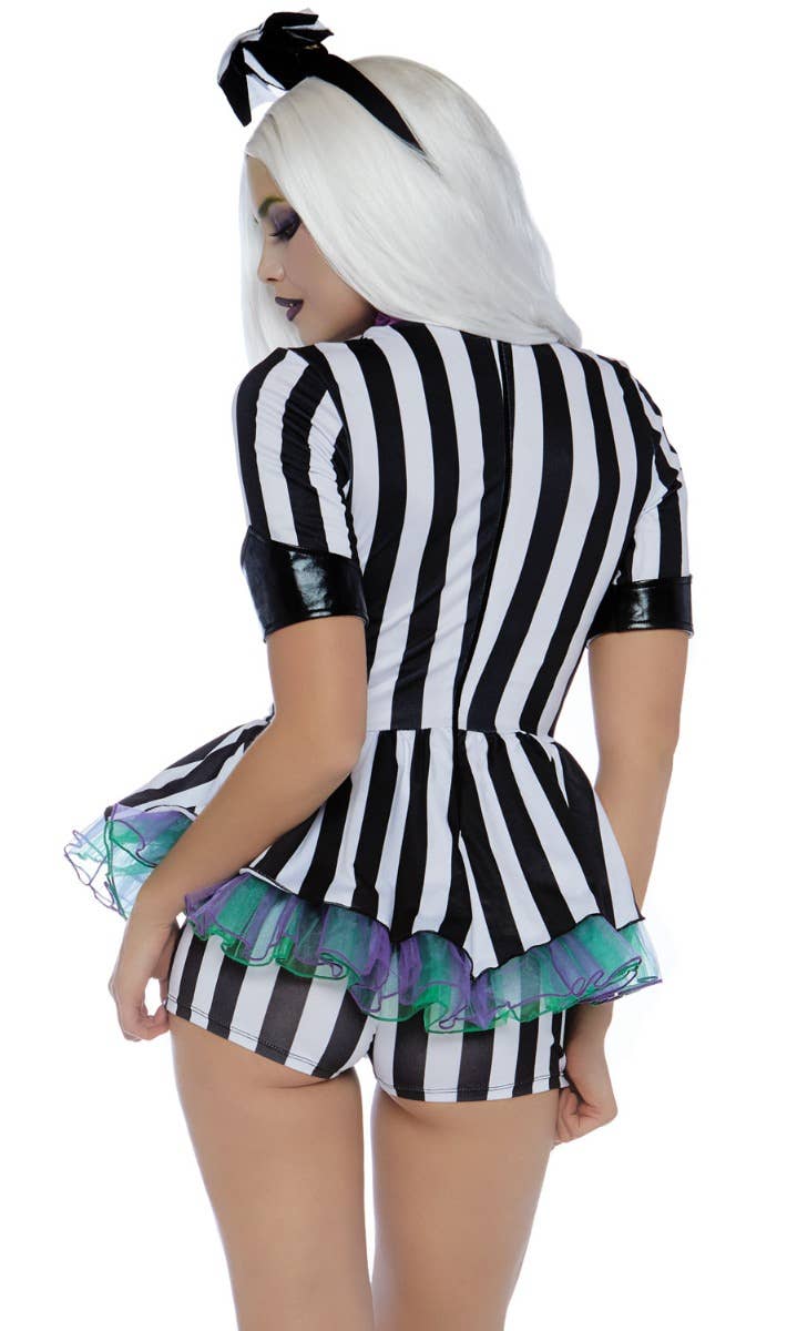 Beetle Babe Sexy Women's Beetlejuice Halloween Costume Back View