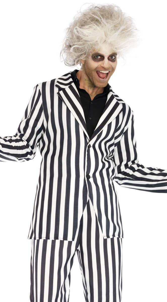 Men's Beetle Boss Beetlejuice Inspired Halloween Fancy Dress Costume Close Front Image