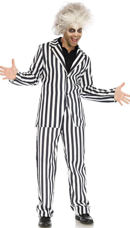 Men's Beetle Boss Beetlejuice Inspired Halloween Fancy Dress Costume Front Image