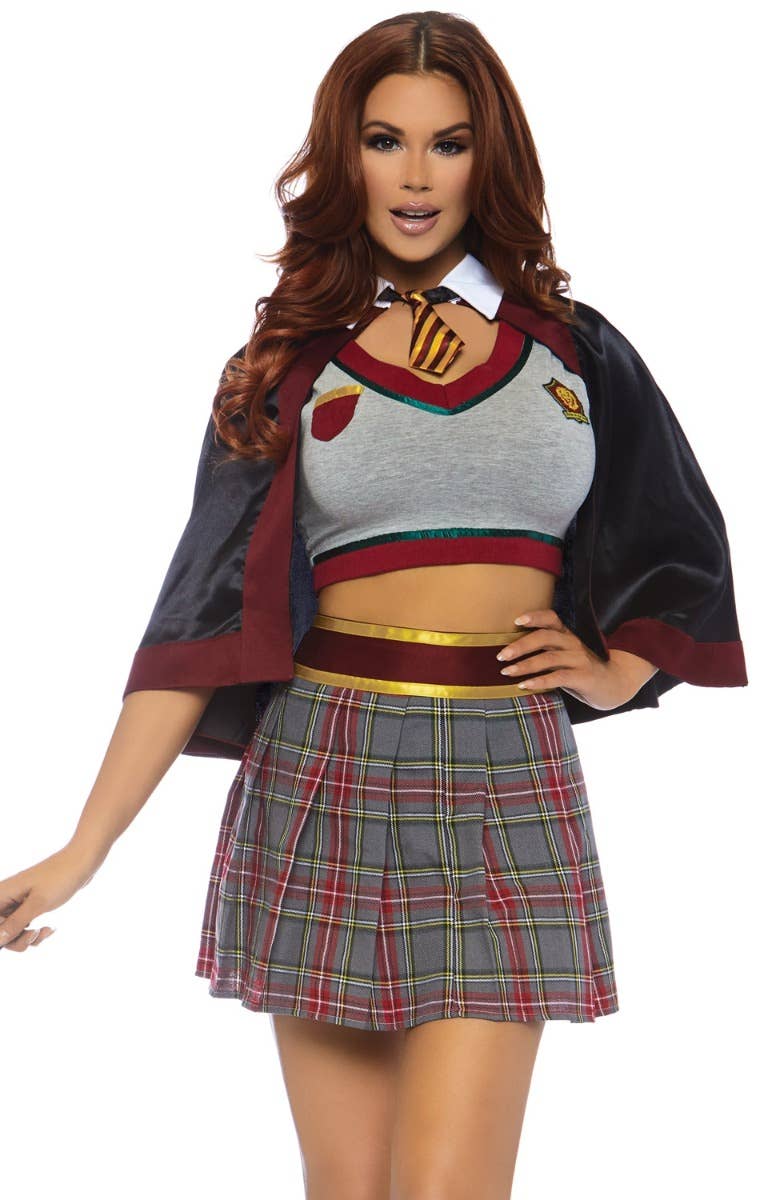 School Girl Hermione Granger Sexy Women's Costume Front Close Up Image