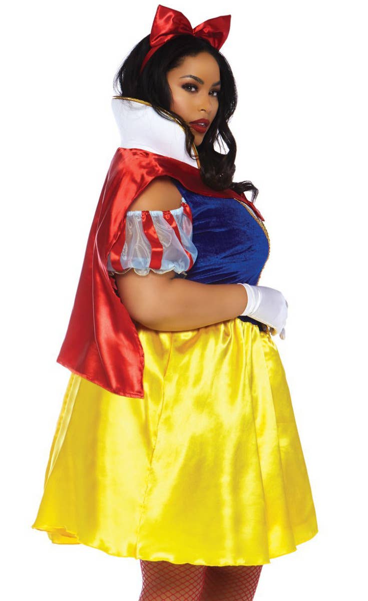 Women's Plus Size Classic Fairytale Snow White Costume Close Side Image