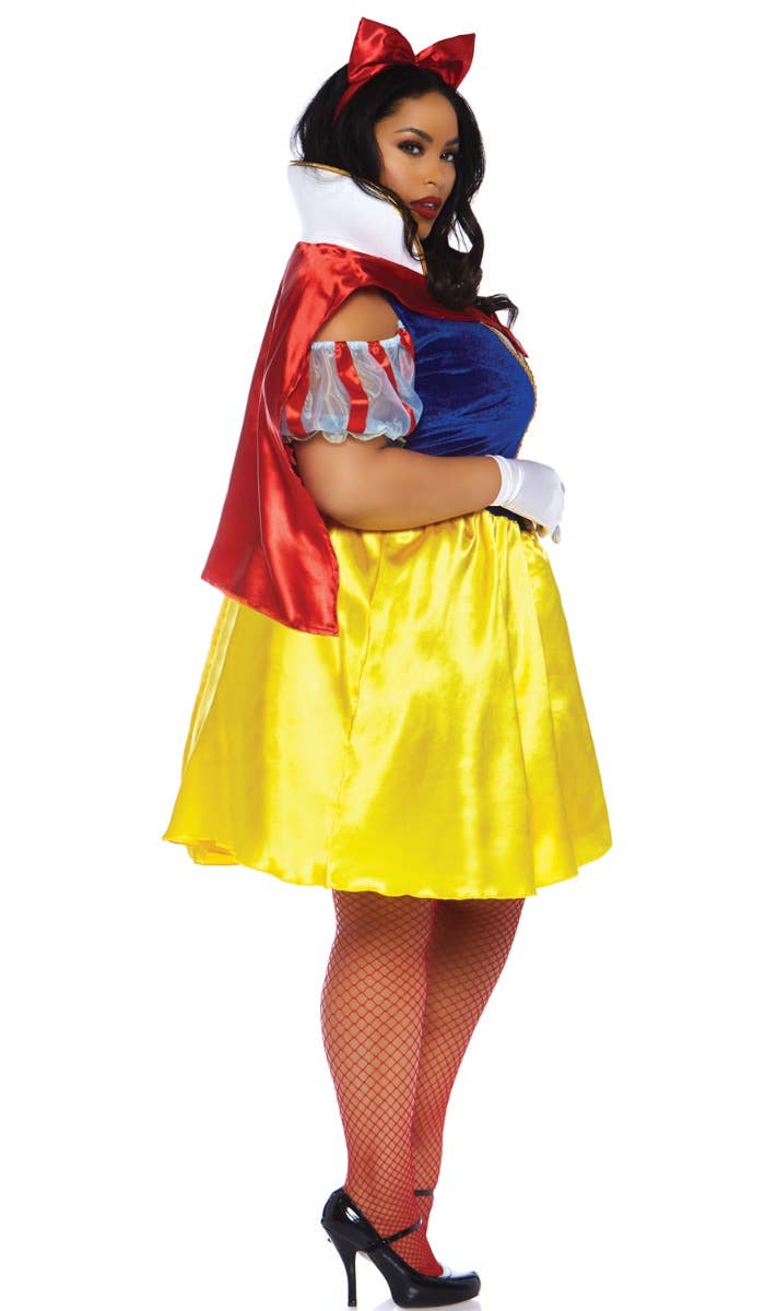 Women's Plus Size Classic Fairytale Snow White Costume Side Image