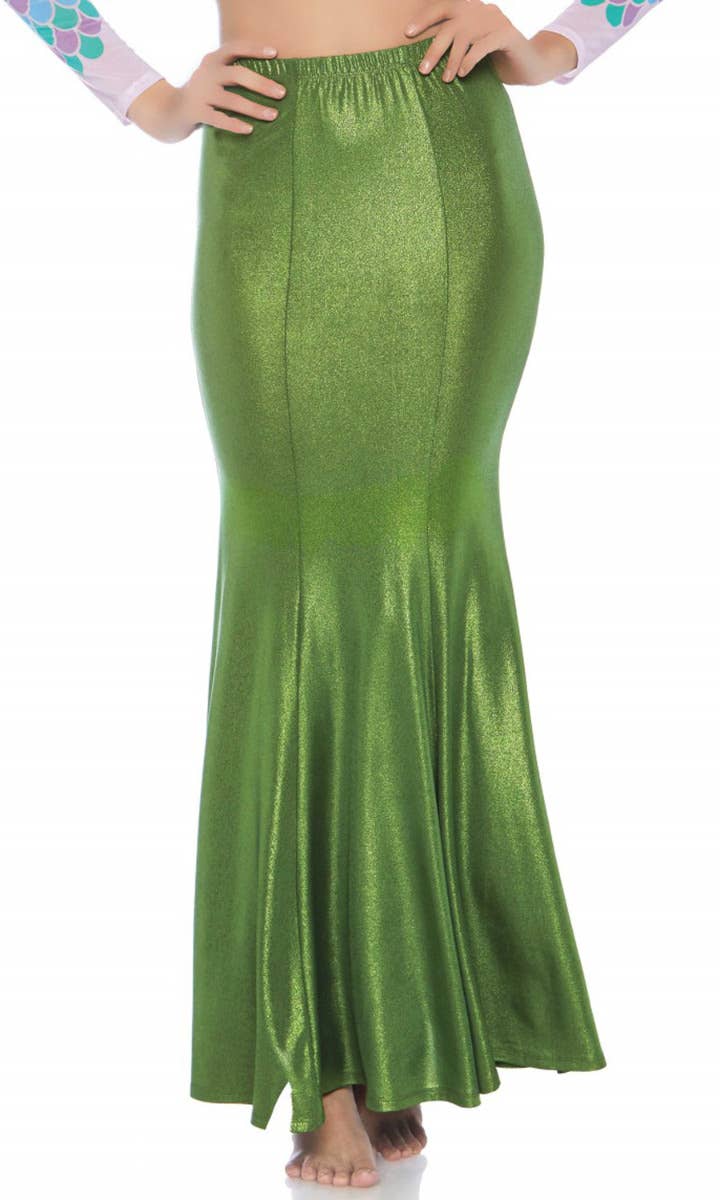 Shimmer Mermaid Green Spandex Women's Costume Skirt Zoom Image