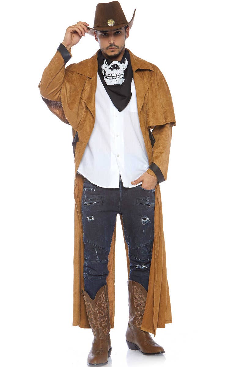 Men's Cowboy Costume Duster Jacket Accessory Main Image