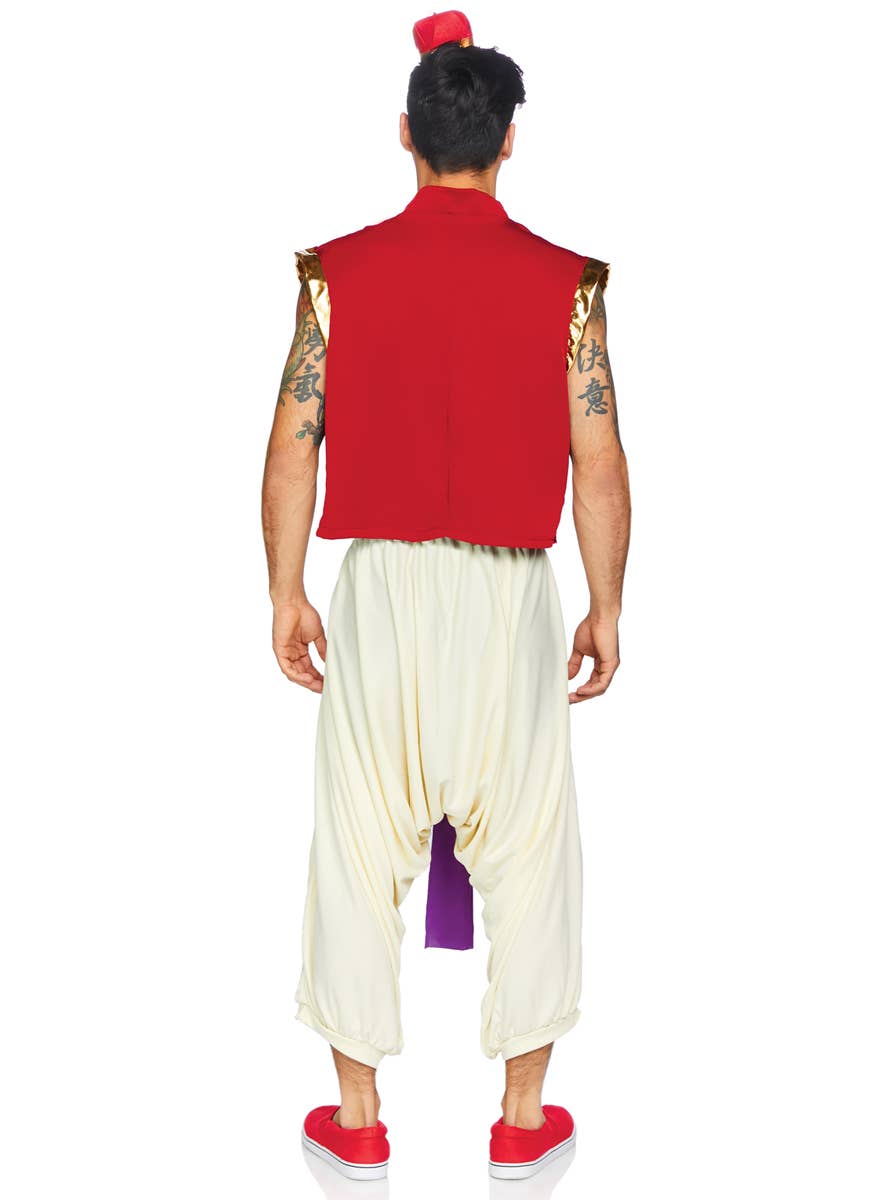 Men's Deluxe Aladdin Arabian Nights Fancy Dress Costume Back Image