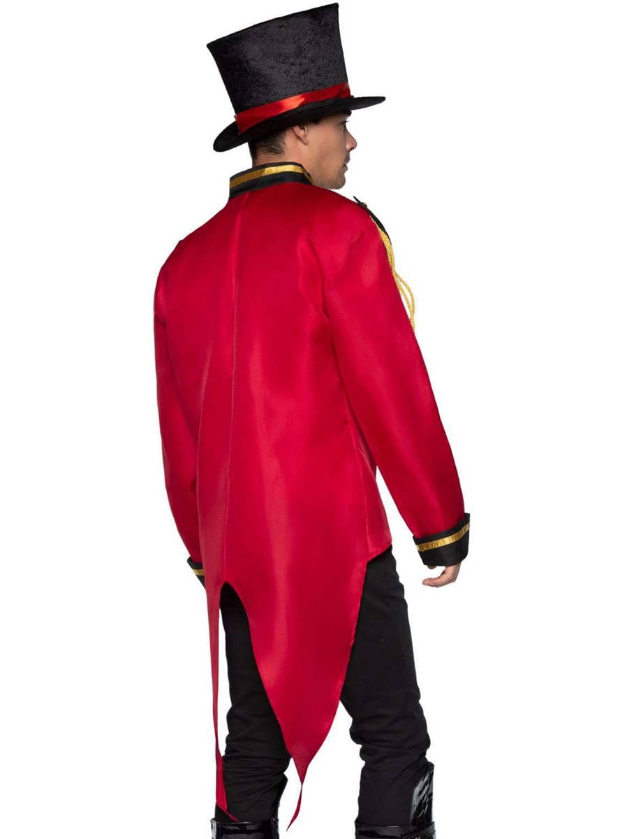 Men's Red Ringmaster Costume Jacket - Side Image