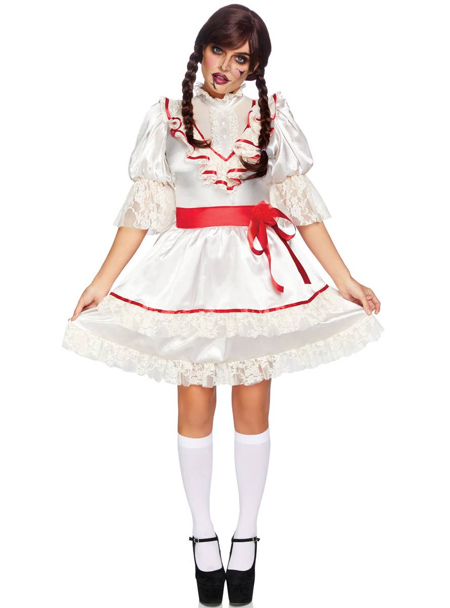 Women's Haunted Doll Annabelle Halloween Fancy Dress Costume View 1