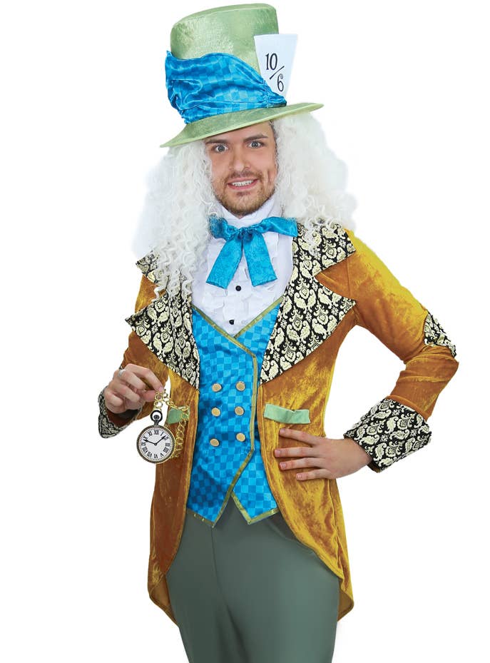 Deluxe Classic Men's Mad Hatter Fancy Dress Costume - Image 9