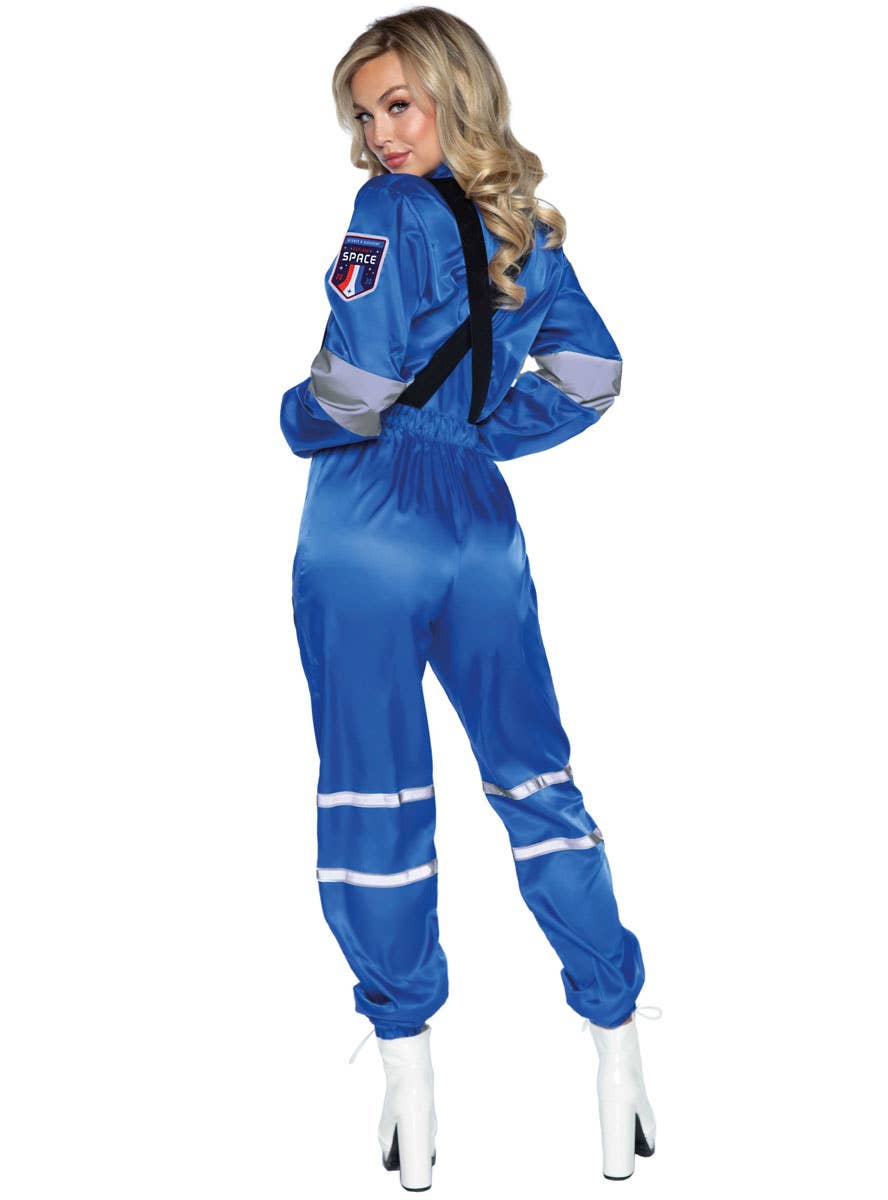 Blue NASA Space Astronaut Costume for Women - Back Image