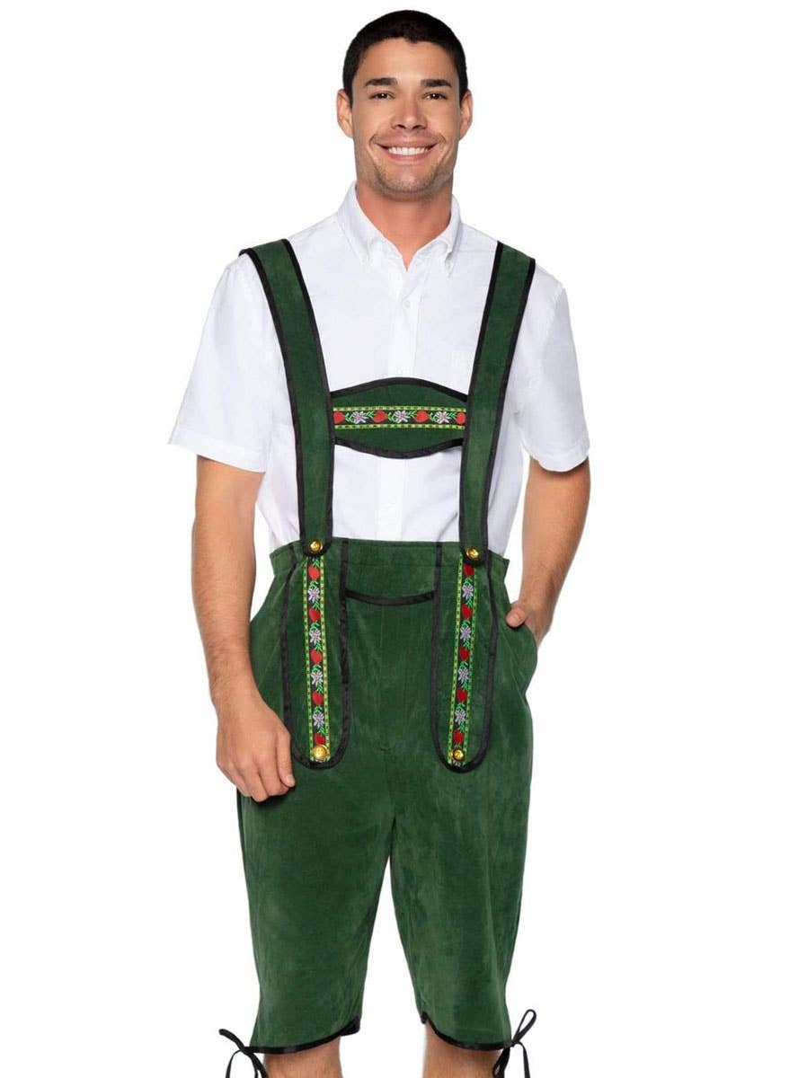 Mens Green Beerfest Guy Costume | Lederhosen Oktoberfest Mens Costume