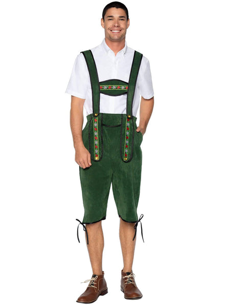 Green Lederhosen Oktoberfest Costume for Men - Main Image