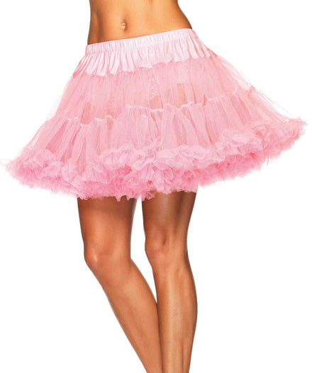 Women's Ruffled Thigh Length Pink Costume Petticoat