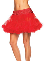 Women's Red Ruffled Thigh Length Costume Petticoat