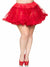 Plus Size Ruffled Thigh Length Red Costume Petticoat - Main Image