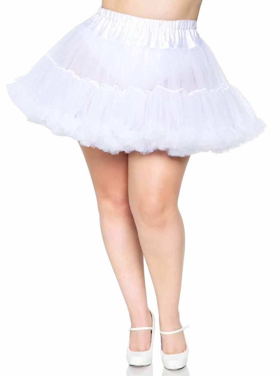 Women's Plus Size White Petticoat Costume Accessory - Main Image